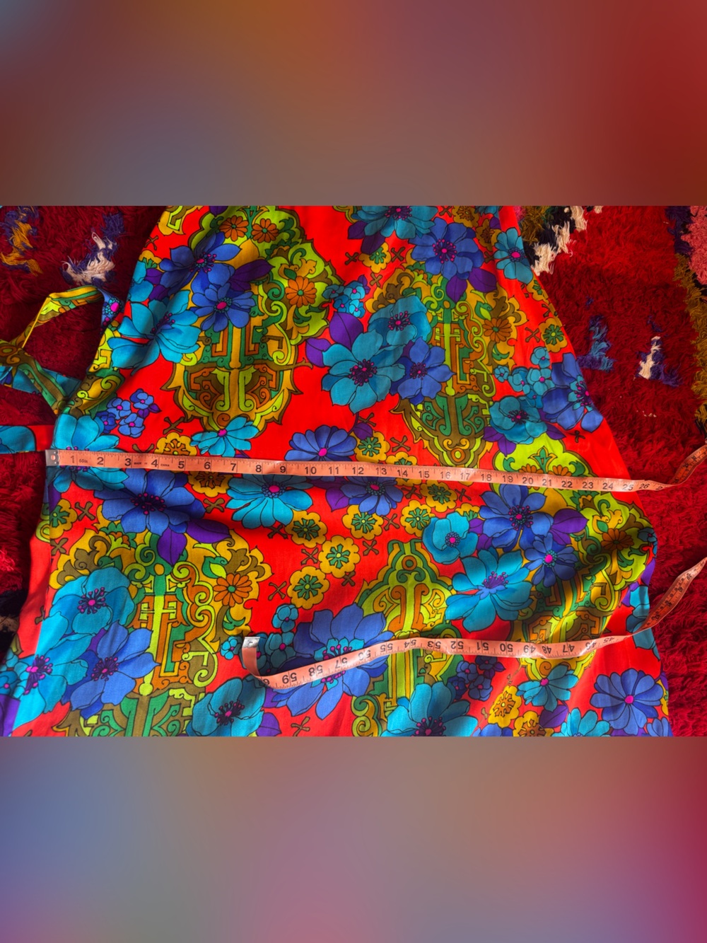 70s Vintage Hawaiian Tops Neon Floral Honeymoon Set - Picture 7 of 12